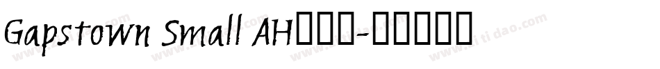 Gapstown Small AH转换器字体转换